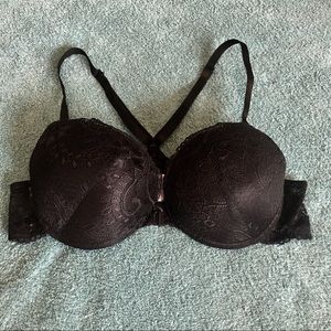 Black Lace Padded Bra, 34B